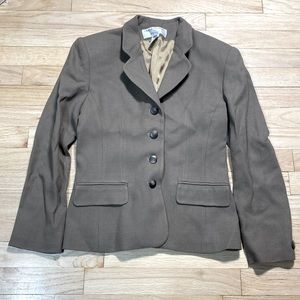 Vintage 90s Rena Rowan for saville beige tan women’s wool blazer 8p